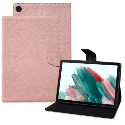 TGK Texture Leather Case with Viewing Stand Flip Cover for Samsung Galaxy Tab A8 10.5 Inch 2022 (SM-X200/SM-X205/SM-X207) (Light Pink)