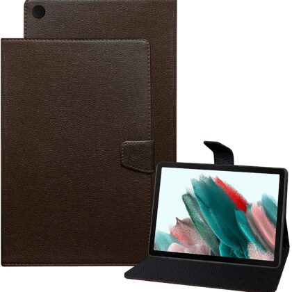 TGK Executive Adjustable Stand Leather Flip Case Cover for Samsung Galaxy Tab A8 10.5 inch [SM-X200/X205/X207] 2022 (Dark Brown)