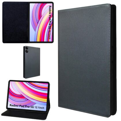 TGK Flip Cover for Redmi Pad Pro 12.1 inch Tablet (Grey, Dual Protection, Pack of: 1)