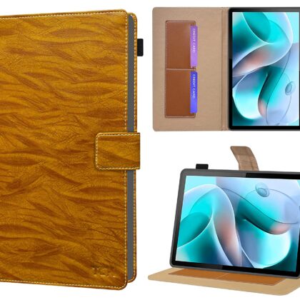 TGK Pattern Multi Protective Leather Case with Viewing Stand and Card Slots Flip Cover for Motorola Tab G70 | Moto G70 LTE Tablet 11 Inch (Pattern 2)