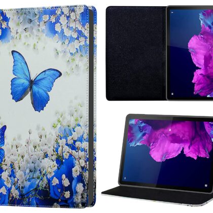 TGK Printed Classic Design Leather Stand Flip Case Cover for Lenovo Tab P11/P11 Plus 11 inch TB-J606F/J606X (Butterfly & Flowers)