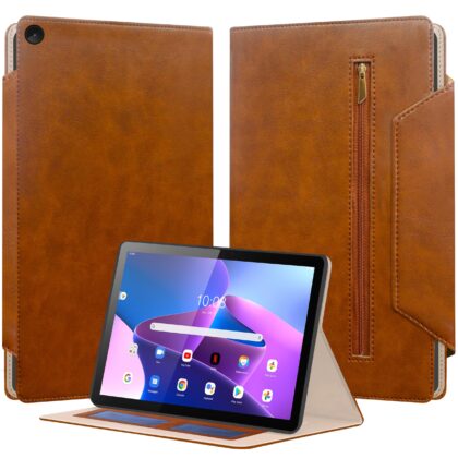 TGK Flip Cover for Lenovo Tab M10 Plus 3rd Gen 10.6 Inch TB125FU TB128XU (Orange, Dual Protection, Pack of: 1)