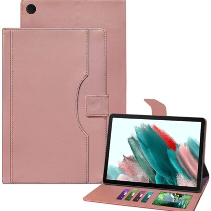 TGK Multi-Angle with Viewing Stand Leather Flip Case Cover for Samsung Galaxy Tab A8 10.5 inch [SM-X200/X205/X207] 2022 (Pink)