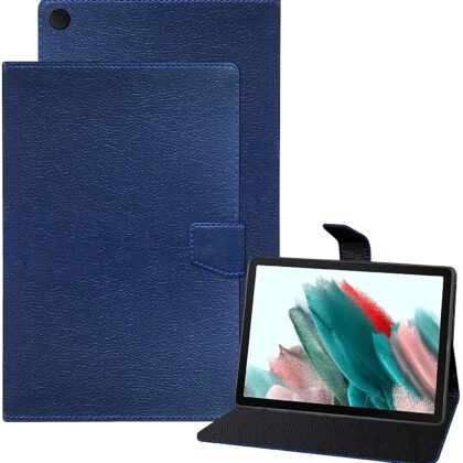 TGK Executive Adjustable Stand Leather Flip Case Cover for Samsung Galaxy Tab A8 10.5 inch [SM-X200/X205/X207] 2022 (Dark Blue)