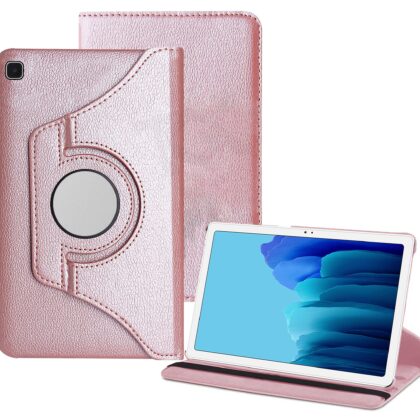 TGK 360 Degree Rotating Leather Stand Case Cover for Samsung Galaxy Tab A7 10.4 inch Cover [SM-T500/T505/T507] 2020 (Rose Gold)