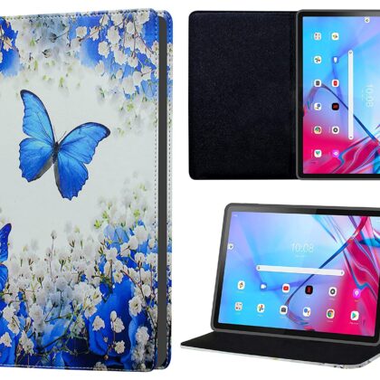 TGK Printed Classic Design Leather Stand Flip Case Cover for Lenovo Tab P11 5G FHD 11 inch (27.94 cm) Tablet (Butterfly & Flowers)