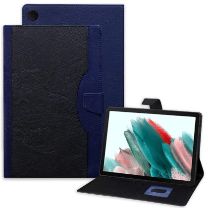 TGK Dual Color Multi-Angle Viewing Smart Stand Flip Leather Case Cover for Samsung Galaxy Tab A8 10.5 Inch 2022 (SM-X200/SM-X205/SM-X207) (Black, Blue)