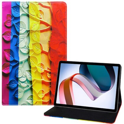 TGK Printed Classic Design with Viewing Stand Leather Flip Case Cover for Redmi Pad 10.61 inch Tablet with Precise Cutouts (Leaf Pattern)