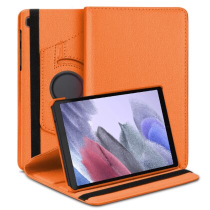 TGK 360 Degree Rotating Leather Stand Case Cover for Samsung Galaxy Tab A7 Lite Cover 8.7 Inch SM-T220/T225 (Orange)