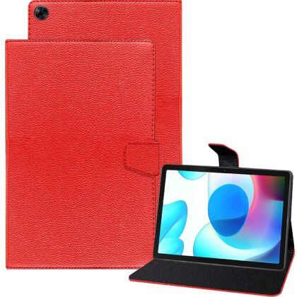 TGK Executive Adjustable Stand Leather Flip Case Cover for Realme Pad 10.4 inch – Red
