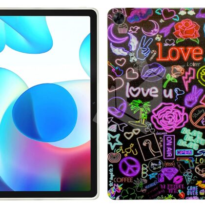 TGK Printed Classic Design Back Case Cover for Realme Pad 10.4 inch (Love Pattern)