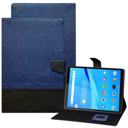 TGK Dual Color Design Leather Flip Case Cover for Lenovo Tab M8 8 inch HD/M8 2nd Gen/M8 HD 3rd Gen 8 inch TB-8505X/F/X/TB-8506X (Blue, Black)