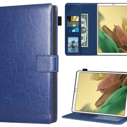 TGK Multi Protective Wallet Leather Flip Stand Case Cover for Samsung Galaxy Tab A7 Lite 8.7″ SM-T220/T225, Blue