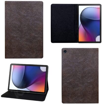 TGK Soft Touch Exterior Leather Flip Stand Case Cover for Motorola Moto Tab G62 10.6 inch Tablet (Chocolate Brown)