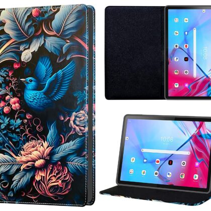 TGK Printed Classic Design Leather Stand Flip Case Cover for Lenovo Tab P11 5G FHD 11 inch (27.94 cm) Tablet (Blue Bird Design)