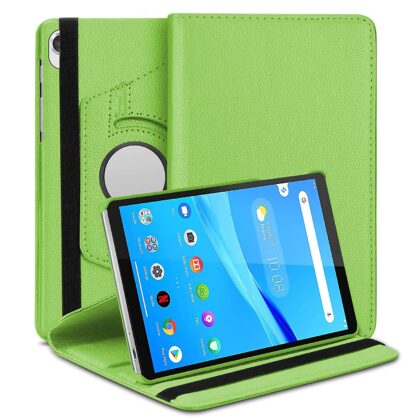 TGK 360 Degree Rotating Leather Stand Case Cover for Lenovo Tab M8 HD / M8 2nd Gen FHD / Tab M8 HD 3rd Gen 8 inch TB-8505 X/F/N/FS TB-8506X TB-8705F/N, Green