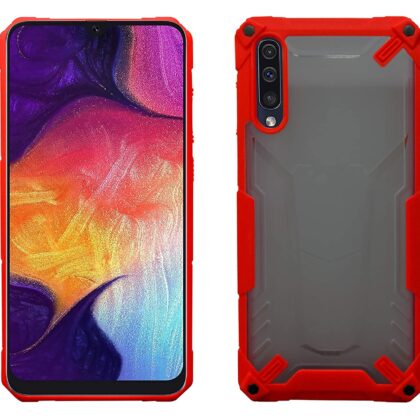 TGK Protective Hybrid Hard Pc with Shock Absorption Bumper Corners Back Case Cover Compatible for Samsung Galaxy A50s / A50 / A30s (Red)