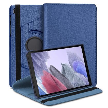 TGK 360 Degree Rotating Leather Stand Case Cover for Samsung Galaxy Tab A7 Lite Cover 8.7 Inch SM-T220/T225 (Dark Blue)