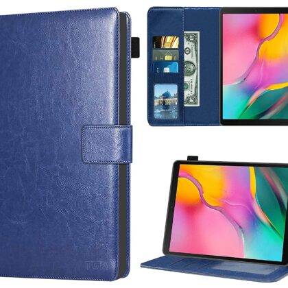 TGK Multi Protective Wallet Leather Flip Stand Case Cover for Samsung Galaxy Tab A 10.1″ T510/T515, Blue