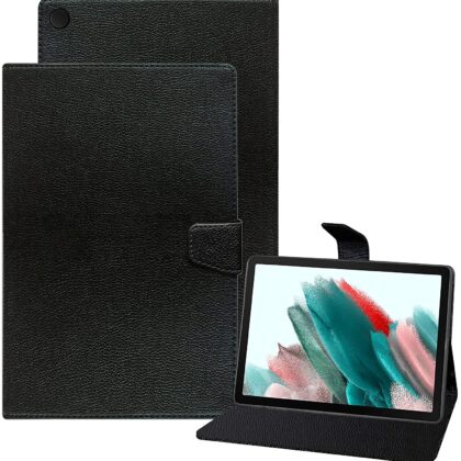 TGK Executive Adjustable Stand Leather Flip Case Cover for Samsung Galaxy Tab A8 10.5 inch [SM-X200/X205/X207] 2022 (Black)