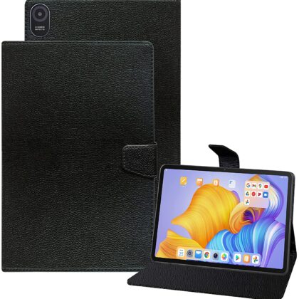 TGK Executive Adjustable Stand Leather Flip Case Cover for Honor Pad 8 12 inch Tablet Model Number HEY-W09 (Black)