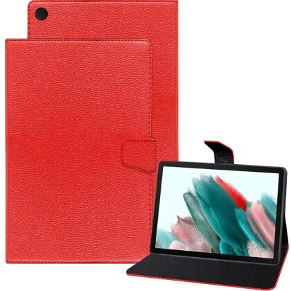 TGK Executive Adjustable Stand Leather Flip Case Cover for Samsung Galaxy Tab A8 10.5 inch [SM-X200/X205/X207] 2022 (Red)