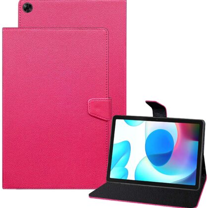 TGK Executive Adjustable Stand Leather Flip Case Cover for Realme Pad 10.4 inch – Pink