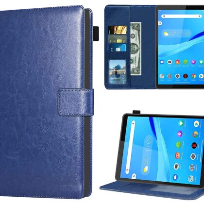 TGK Multi Protective Wallet Leather Flip Stand Case Cover for Lenovo Tab M8 FHD 2nd Gen 8 inch TB-8705F/N/X, Blue
