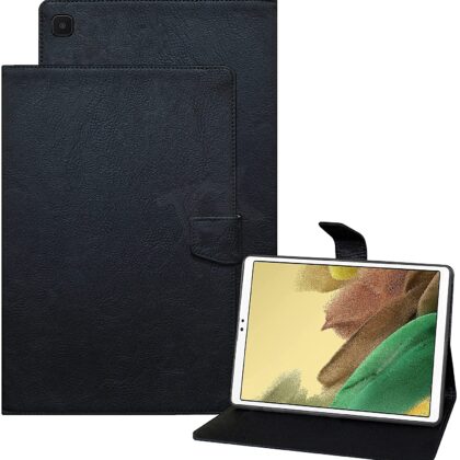 TGK Plain Design Leather Flip Stand Case Cover for Samsung Galaxy Tab A7 Lite Cover 8.7 Inch SM-T220/T225 (Black)