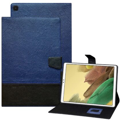 TGK Dual Color Design Leather Flip Case Cover for Samsung Galaxy Tab A7 Lite 8.7 Inch SM-T220/T225 (Blue, Black)