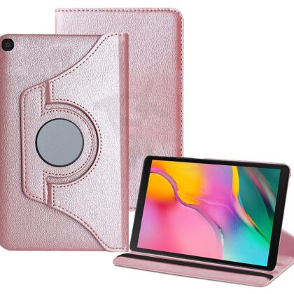TGK 360 Degree Rotating Leather Stand Case Cover for Samsung Galaxy Tab A 10.1 Cover Model SM-T510 (Wi-Fi) SM-T515 (LTE) SM-T517 2019 Release (Rose Gold)