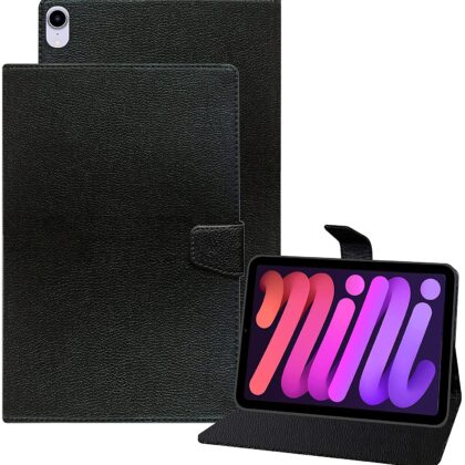 TGK Executive Adjustable Stand Leather Flip Case Cover for iPad Mini 6 (8.3 inch, 6th Gen) Black