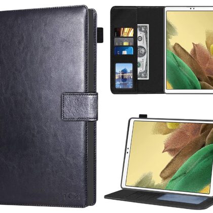 TGK Multi Protective Wallet Leather Flip Stand Case Cover for Samsung Galaxy Tab A7 Lite 8.7″ SM-T220/T225, Black
