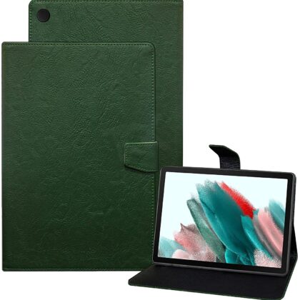 TGK Plain Design Leather Protective Flip Stand Case Cover for Samsung Galaxy Tab A8 10.5 Inch 2022 (SM-X200/SM-X205/SM-X207) (Green)