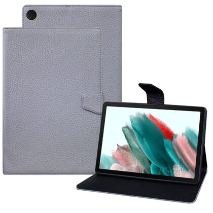 TGK Texture Leather Case with Viewing Stand Flip Cover for Samsung Galaxy Tab A8 10.5 Inch 2022 (SM-X200/SM-X205/SM-X207) (Light Grey)