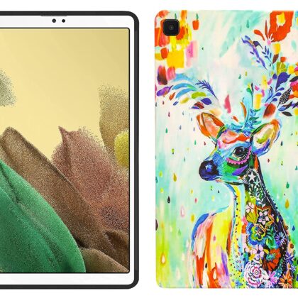 TGK Printed Classic Design Soft Silicon Back Cover for Samsung Galaxy Tab A7 Lite Cover 8.7 Inch SM-T220/T225 (Deer Painting)