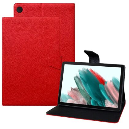 TGK Texture Leather Case with Viewing Stand Flip Cover for Samsung Galaxy Tab A8 10.5 Inch 2022 (SM-X200/SM-X205/SM-X207) (Red)