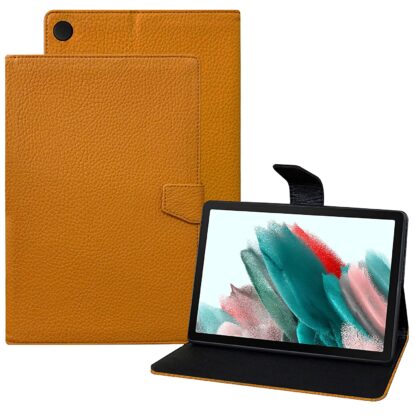 TGK Texture Leather Case with Viewing Stand Flip Cover for Samsung Galaxy Tab A8 10.5 Inch 2022 (SM-X200/SM-X205/SM-X207) (Orange)