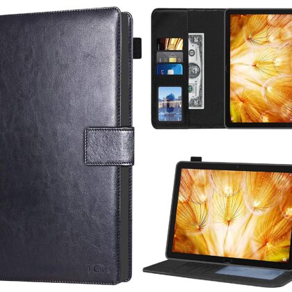 TGK Multi Protective Wallet Leather Flip Stand Case Cover for Huawei Mediapad M5 Lite 10.1 inch, Black
