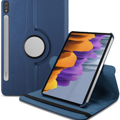 TGK Flip Cover for Samsung Galaxy Tab S7+ Plus 12.4 inch (Blue, Dual Protection, Pack of: 1)