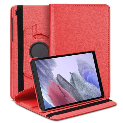 TGK 360 Degree Rotating Leather Stand Case Cover for Samsung Galaxy Tab A7 Lite Cover 8.7 Inch SM-T220/T225 (Red)