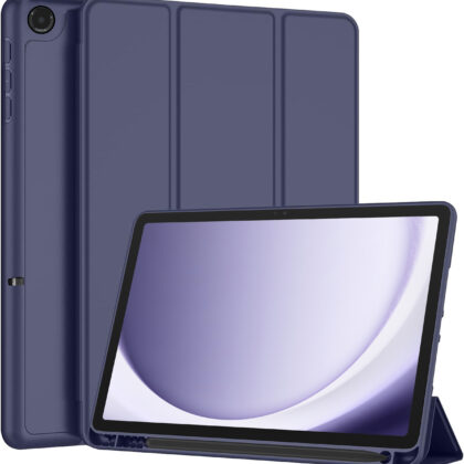 TGK Soft Flexible with Pencil Holder Trifold Flip Back Case Cover for Samsung Galaxy Tab A9 Plus 11 inch (Royal Blue)