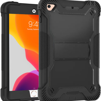 TGK Slim Heavy Duty Shockproof Protection Kickstand Hybrid Case Cover for iPad Mini 5 7.9 inch 2019 Black