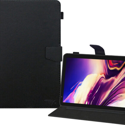 TGK Executive Leather Flip Stand Case Cover for IKall N17 8 inch Tablet Black