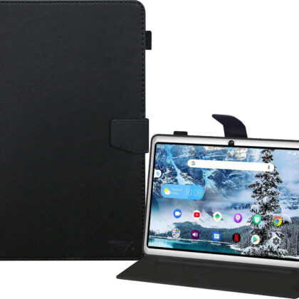 TGK Executive Leather Flip Stand Case Cover for IKALL N7 Tablet 7 inch Black
