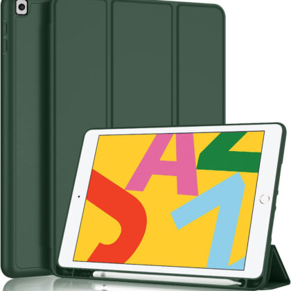 TGK Flip Cover for Apple iPad (7th Gen) 10.2 inch (Green, Cases with Holder, Pack of: 1)