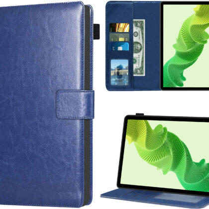 TGK Multi Protective Leather Flip Stand Case Cover for realme Pad 2 11.5 inch Tablet (Blue)